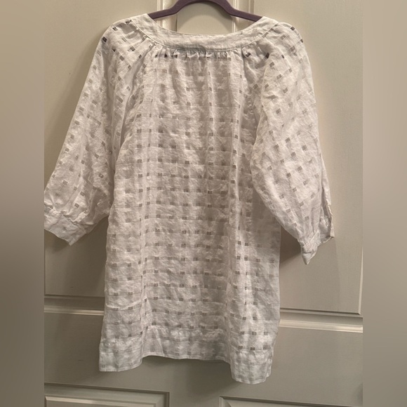 Chico's Ivory Textured Blouse - Picture 5 of 5